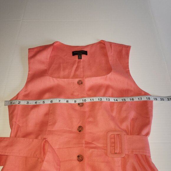 Banana Republic Linen Blend Sleeveless Button Midi Dress Size 10 NWOT - Picture 5 of 8
